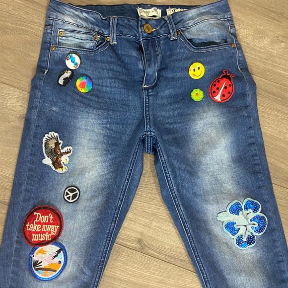 Indigo Rein Juniors Embroidered Cuffed Skinny Jean Size 7 Juniors - Picture 2 of 7